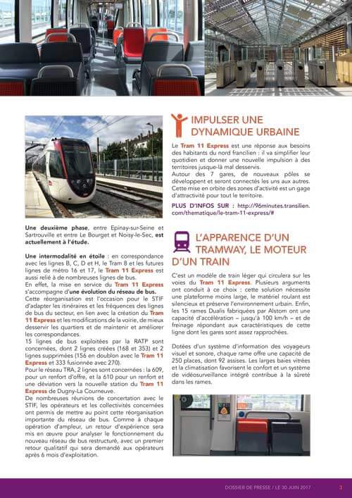 Création graphique Tram 11 SNCF